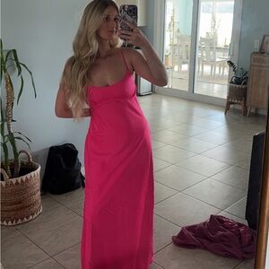 Worn Once Pink Open Back Maxi Dress